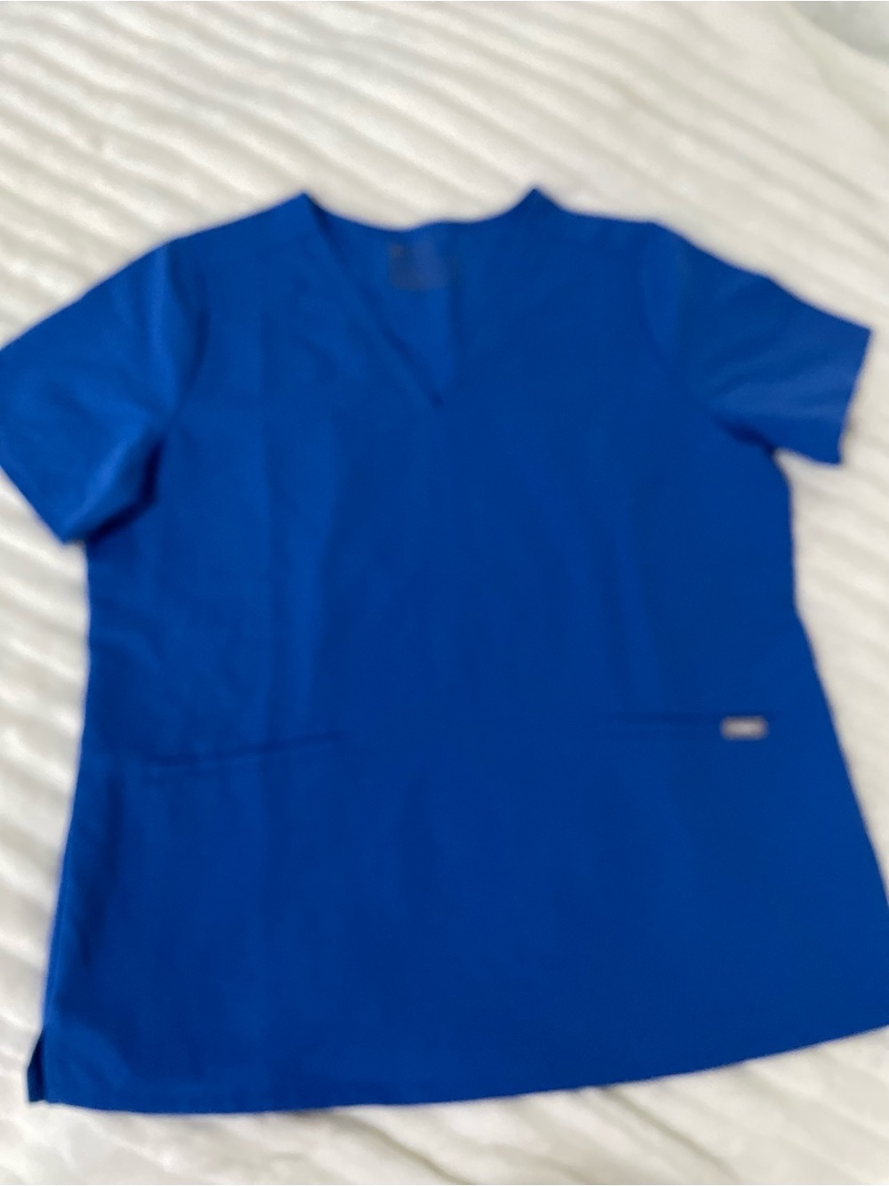 Figs Women’s V-Neck Scrub Top in Royal Blue